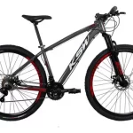 Bicicleta Aro 29 Ksw Xlt 24v Disco Câmbios Index Tamanho Do Quadro 15 Cor Grafite e vermelho
