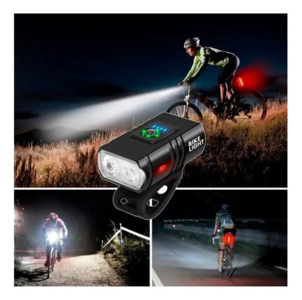 Lanterna De Bike Led Farol Iluminação Noturna Recarregavel 4.6 - Imagem 2