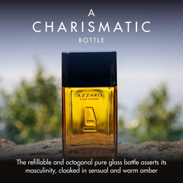 Perfume Masculino Eau de Toilette Clássico Fresco Amadeirado, Fragrância com Notas de Bergamota, Patchouli Couro e Almíscar Azzaro Pour Homme, Frasco com 100ml