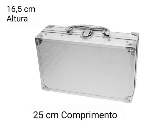 Maleta Prata Com Kit De Maquiagem - Fenzza - Imagem 4