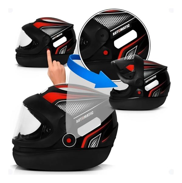 Capacete Automático Fechado Fw3 Modelo Automatic Todas Cores - Imagem 4