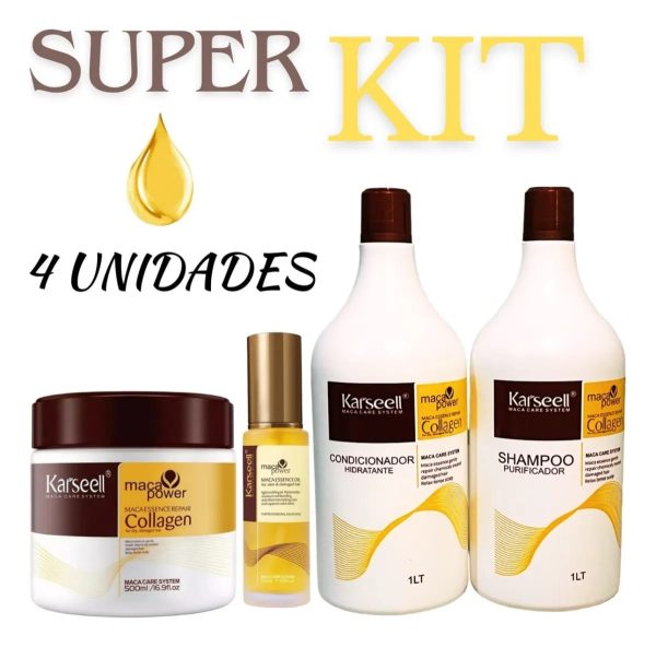 Karseell Kit Luxo Sham 1l+condi 1l + Óleo E Mascara Original