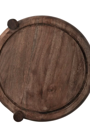 rato de Bolo com Tampa Home Style Rustic Wood 26 cm