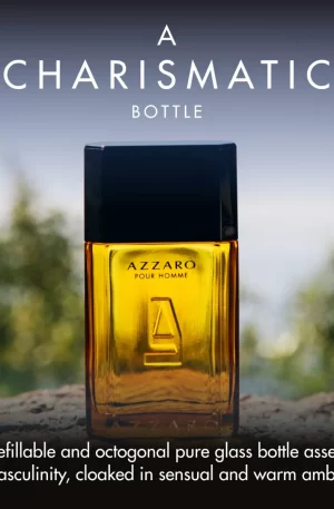 Perfume Masculino Eau de Toilette Clássico Fresco Amadeirado, Fragrância com Notas de Bergamota, Patchouli Couro e Almíscar Azzaro Pour Homme, Frasco com 100ml