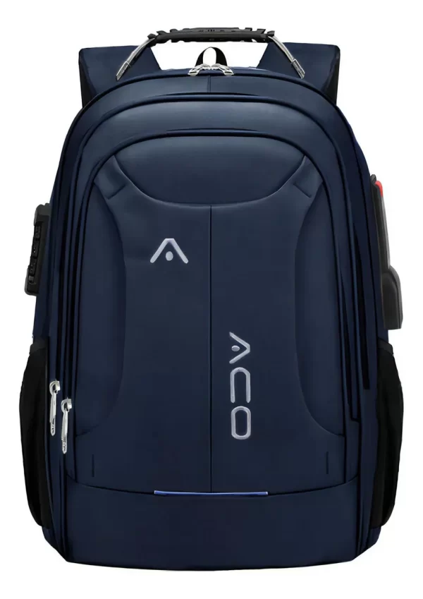 Mochila Bolsa Notebook Reforçada Anti Furto Semi Impermeável Cor Azul